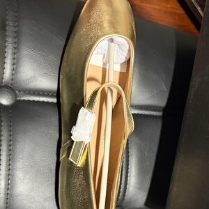New York & Company Metallic Gold Mary Jane Ballet Flat
Still in box NWT